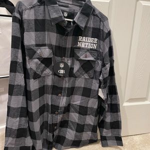 Mens flannel raiders shirt